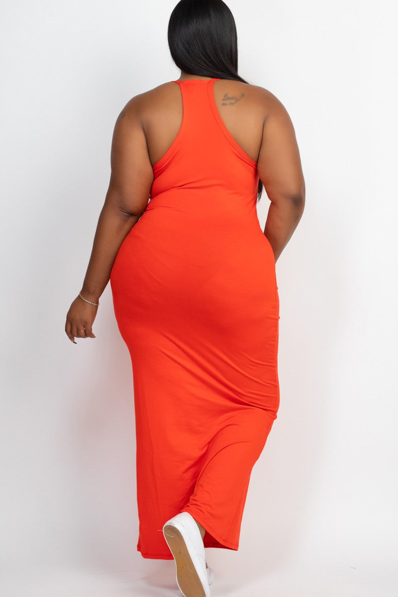 Plus Size Racer Back Maxi Dress