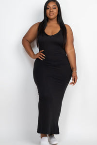 Plus Size Racer Back Maxi Dress